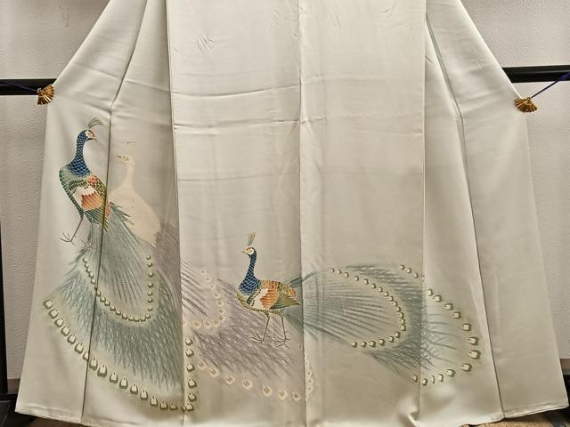平和屋着物■豪華色留袖 孔雀 正絹 逸品 BAAY1221mz