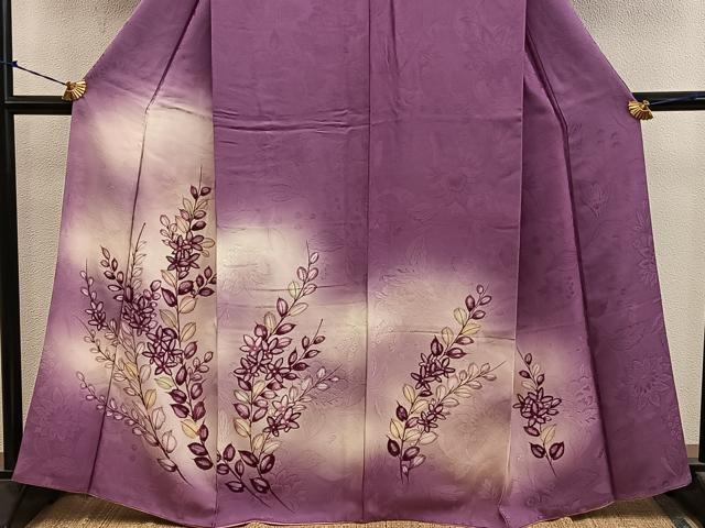 平和屋着物■訪問着 枝葉文 暈し染め 正絹 逸品 BAAY1224mz