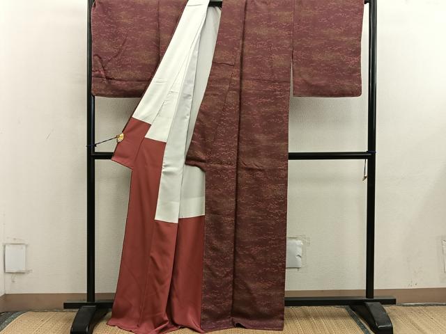 平和屋着物■上質な小紋 箔散らし文 金彩 正絹 逸品 BAAY1226mz