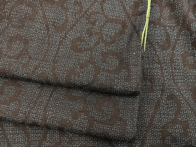 平和屋着物●結城紬 80亀甲 唐草文 正絹 逸品 BAAY1233mz