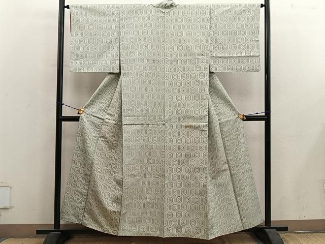 平和屋着物■上質な紬 亀甲文 正絹 逸品 BAAY1240mz