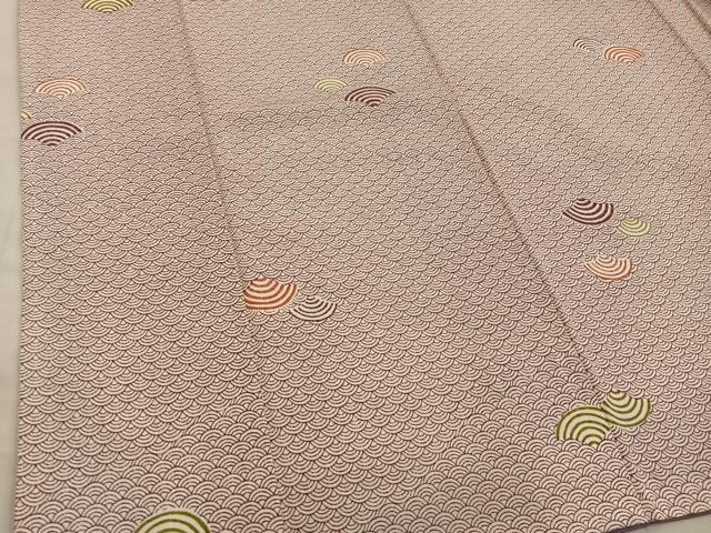 平和屋着物■上質な小紋 青海波 正絹 逸品 BAAY1247mz