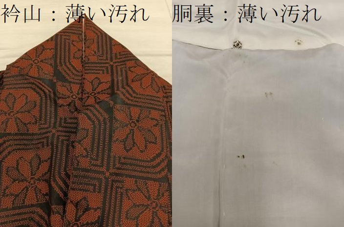 平和屋着物■本場村山大島紬 菊花文 正絹 逸品 BAAY1254mz