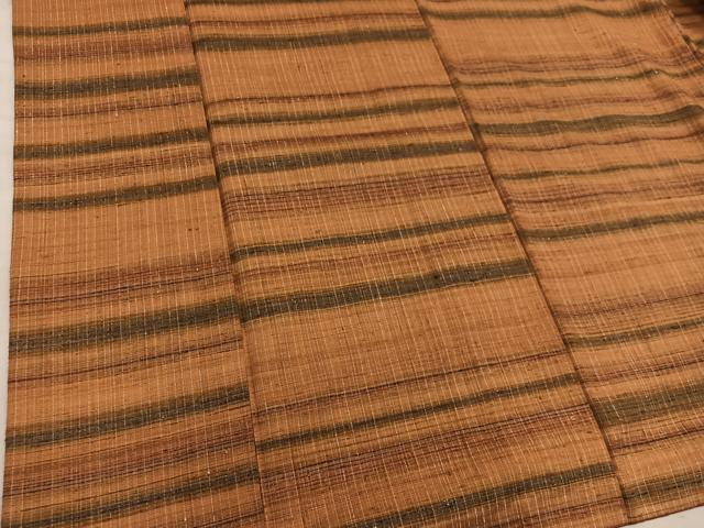 平和屋着物■上質な紬 横段文 正絹 逸品 BAAY1260mz