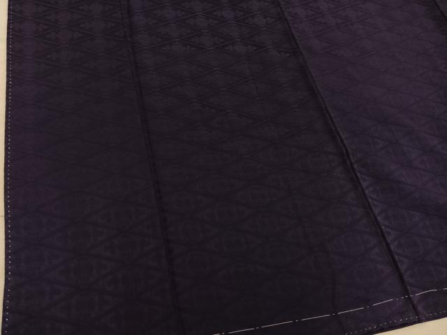 平和屋着物■上質な色無地 菱花地紋 黒紅色 正絹 逸品 BAAY1263mz