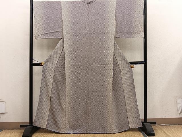 平和屋着物■江戸小紋 幾何学文様 暈し染め 正絹 逸品 BAAY1271mz