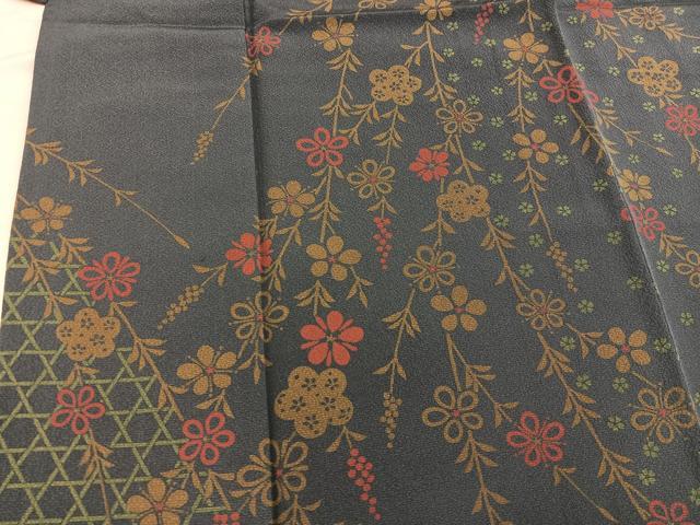 平和屋着物●訪問着 枝垂れ梅 正絹 逸品 BAAY1295mz