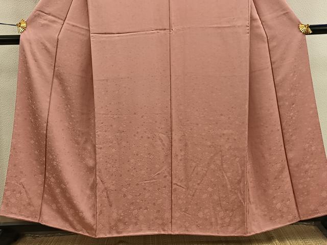 平和屋着物●無地絵羽訪問着 箔散らし地紋 曙色 正絹 逸品 BAAY1298mz