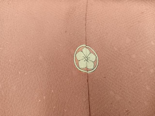 平和屋着物●無地絵羽訪問着 箔散らし地紋 曙色 正絹 逸品 BAAY1298mz