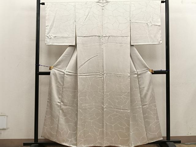 平和屋着物■上質な色無地 草花地紋 枯色 正絹 逸品 BAAY1311mz