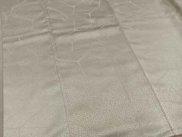 平和屋着物■上質な色無地 草花地紋 枯色 正絹 逸品 BAAY1311mz