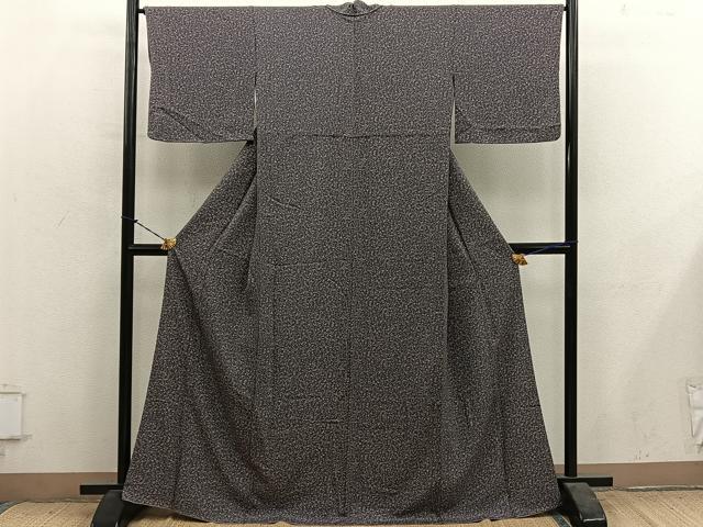 平和屋着物●上質な小紋 草花文 正絹 逸品 BAAY1325mz