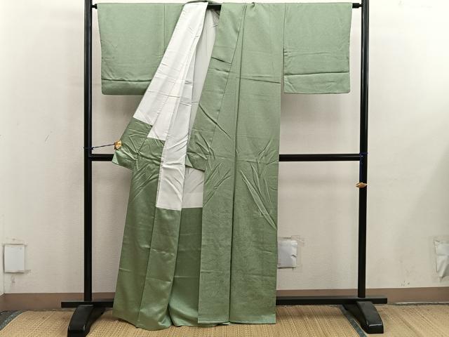 平和屋着物■色留訪問着 御所車飛鶴地紋 正絹 逸品 BAAY1342mz