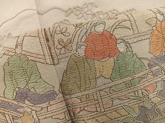 平和屋着物■豪華色留袖 総刺繍 スワトウ刺繍 人物風景文 暈し染め 正絹 逸品 BAAY1352mz