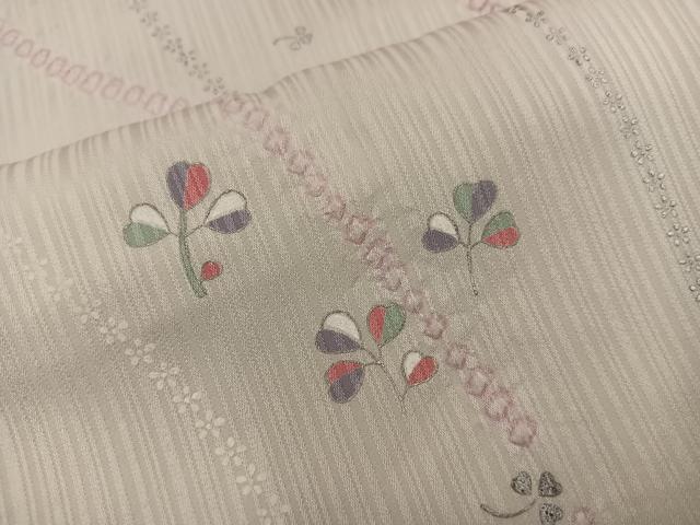 平和屋着物■上質な小紋 草花文 正絹 逸品 BAAY1364mz