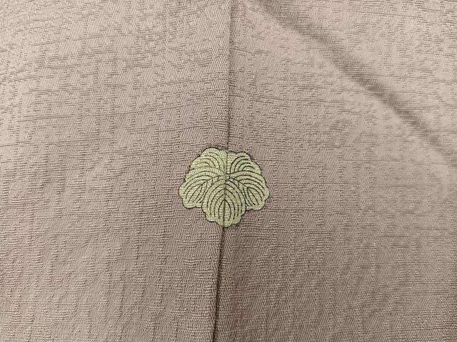 平和屋着物■上質な色無地 宍色 霞地紋 正絹 逸品 BAAY1371mz
