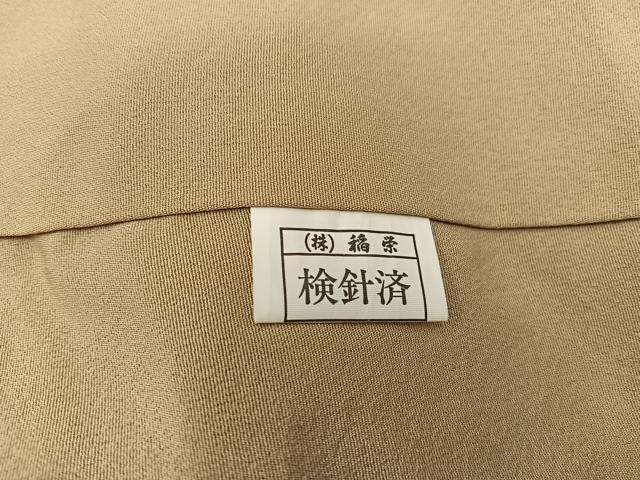 平和屋着物●上質な色無地 作家物 卵色 鬼しぼ縮緬 正絹 逸品 BAAY1372mz