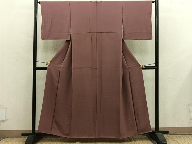 平和屋着物■上質な色無地 紅檜皮色 正絹 逸品 BAAY1426mz