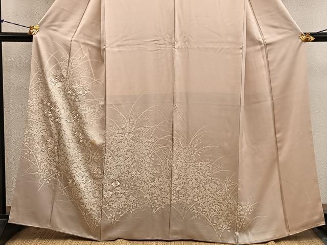 平和屋着物■訪問着 刺繍 菊花文 正絹 逸品 BAAY1444mz