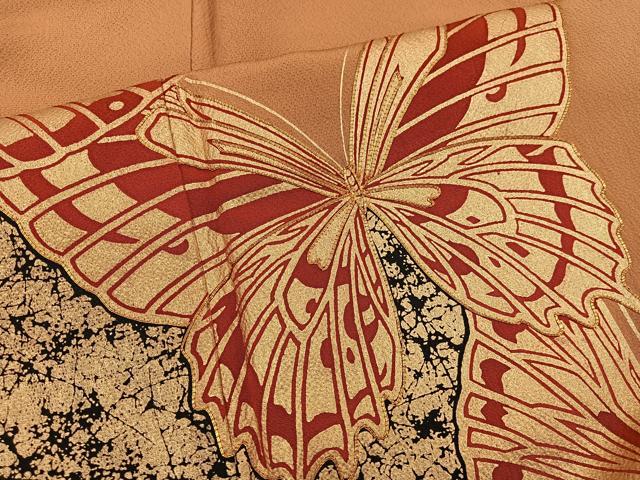 平和屋着物●豪華振袖 駒刺繍 舞蝶文 金彩 正絹 逸品 BAAY1470mz