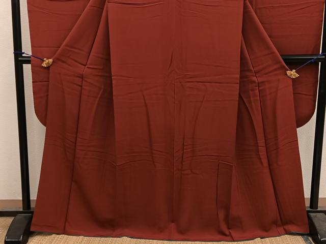 平和屋着物●豪華振袖 栗梅色 正絹 逸品 BAAY1472mz