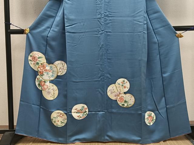 平和屋着物■訪問着 刺繍 菊花文 金彩 正絹 逸品 BAAY1476mz