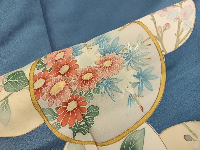 平和屋着物■訪問着 刺繍 菊花文 金彩 正絹 逸品 BAAY1476mz