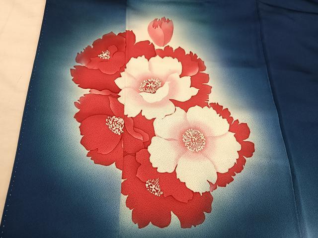 平和屋着物■訪問着 草花文 暈し染め 正絹 逸品 BAAY1479mz