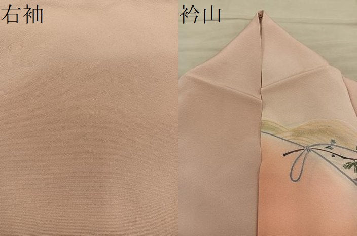 平和屋着物●訪問着 枝花文 暈し染め 金彩 正絹 逸品 BAAY1484mz