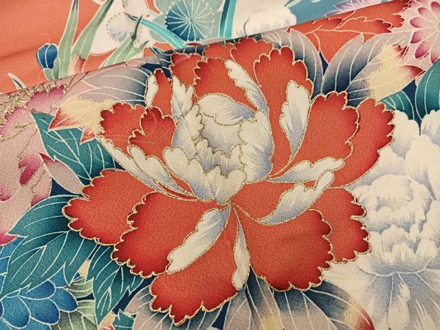 平和屋着物■豪華振袖 鴛鴦花文 暈し染め 金彩 正絹 逸品 BAAY1489mz