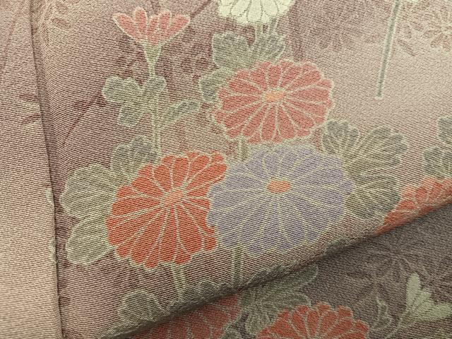 平和屋着物■訪問着 扇面牡丹花文 暈し染め 正絹 逸品 未使用 BAAY1490mz