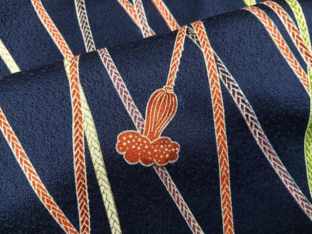 平和屋着物■上質な小紋 紐 正絹 逸品 BAAY1502mz