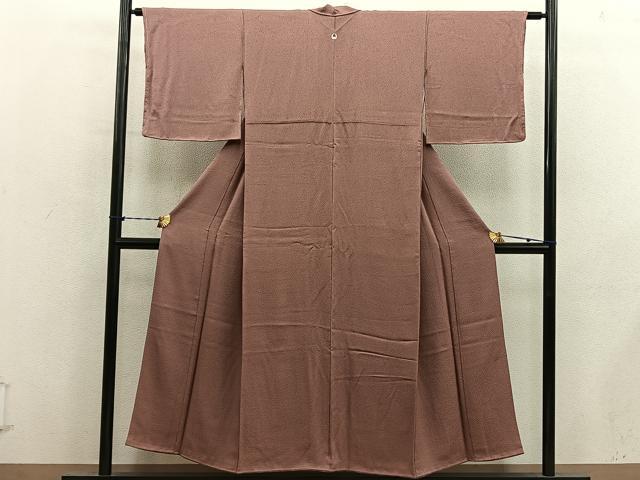 平和屋着物■上質な色無地 紋意匠 遠州茶色 正絹 逸品 BAAY1503mz