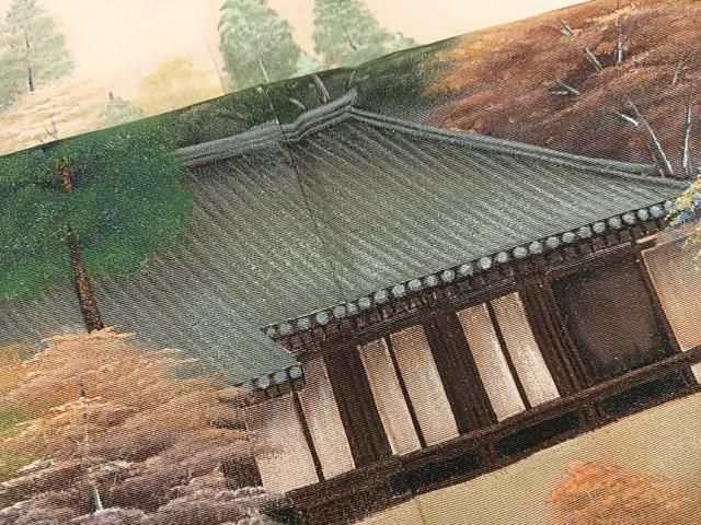 平和屋着物■豪華色留袖 作家物 樹林風景文 暈し染め 金彩 正絹 逸品 BAAY1577mz