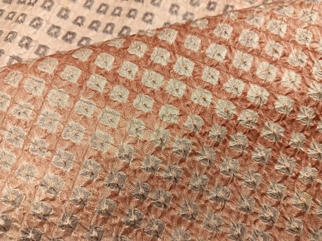 平和屋着物■上質な小紋 総絞り 斜線文 暈し染め 正絹 逸品 BAAY1697mz