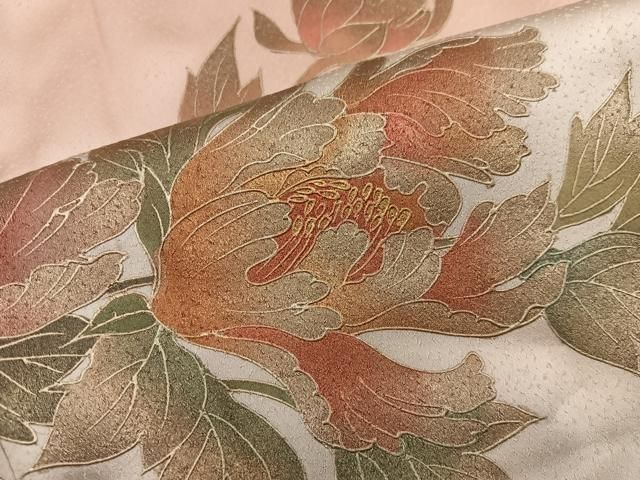 平和屋着物■訪問着 作家物 枝花文 暈し染め 金彩 正絹 逸品 BAAY1698mz