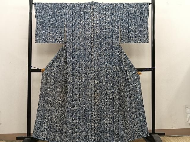 平和屋着物■上質な小紋 一珍染 草花文 正絹 逸品 BAAY1699mz