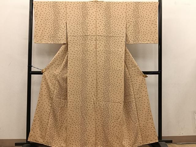 平和屋着物■上質な小紋 胴抜き仕立て 成り物 唐辛子 正絹 逸品 BAAY1712mz