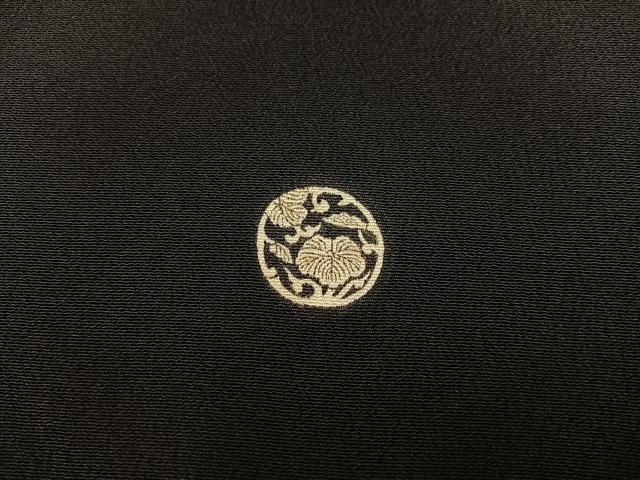 平和屋着物■豪華黒留袖 刺繍 花鳥文 金彩 正絹 逸品 BAAY1786mz