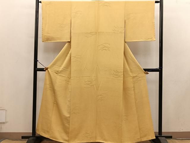 平和屋着物■上質な小紋 芝草文 正絹 逸品 未使用 BAAY1892mz