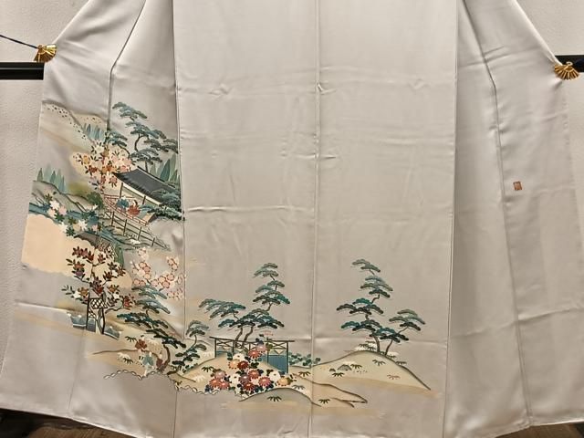 平和屋着物■訪問着 友禅 作家物 人物風景花文 正絹 逸品 BAAY1992mz