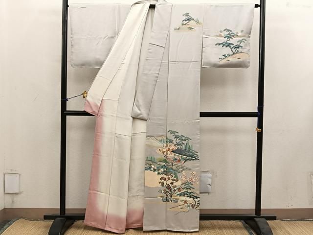 平和屋着物■訪問着 友禅 作家物 人物風景花文 正絹 逸品 BAAY1992mz