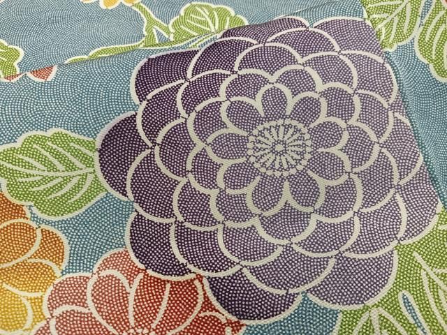 平和屋着物■上質な小紋 菊花文 正絹 逸品 BAAY1999mz