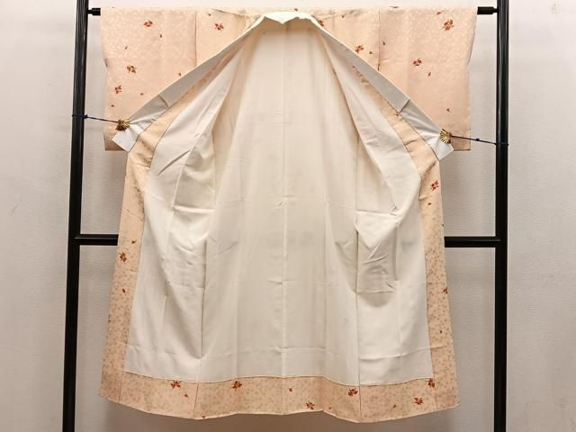 平和屋着物■長襦袢 袷 草花文 正絹 逸品 BAAY2004mz