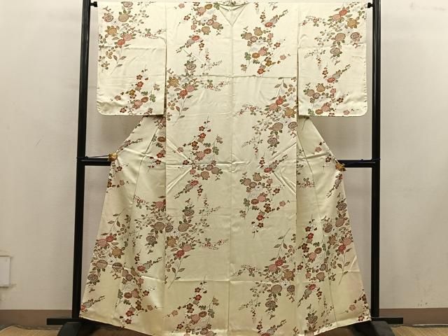 平和屋着物■上質な小紋 菊花文 正絹 逸品 BAAY2020mz