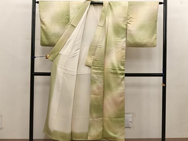 平和屋着物■上質な小紋 菊花文 暈し染め 正絹 逸品 BAAY2025mz