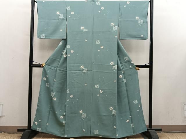 平和屋着物■上質な小紋 舞蝶花文 正絹 逸品 BAAY2050mz