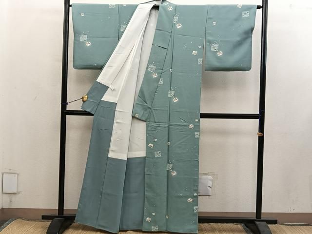 平和屋着物■上質な小紋 舞蝶花文 正絹 逸品 BAAY2050mz