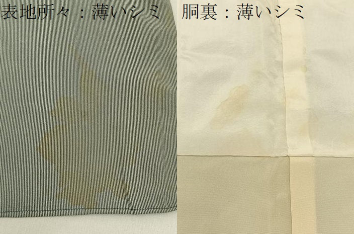 平和屋着物■江戸小紋 万筋 湊鼠色×白磁色 正絹 逸品 BAAY3021hj