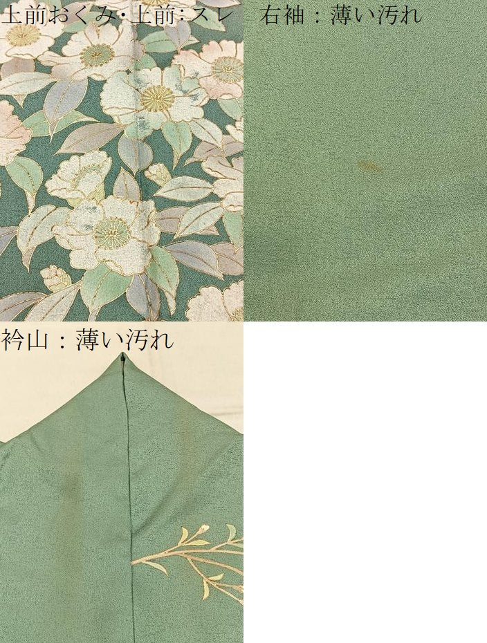 平和屋着物■訪問着 菊花文 暈し染め 金彩 正絹 逸品 BAAY3024hj
